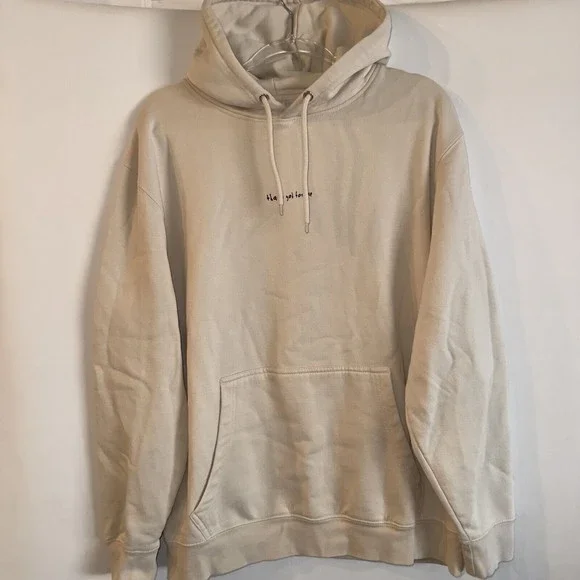 RARE Lane Seven Kanye West Face Hoodie Mens L Beige Sweatshirt Yeezy Art To Wear - Picture 3 of 8